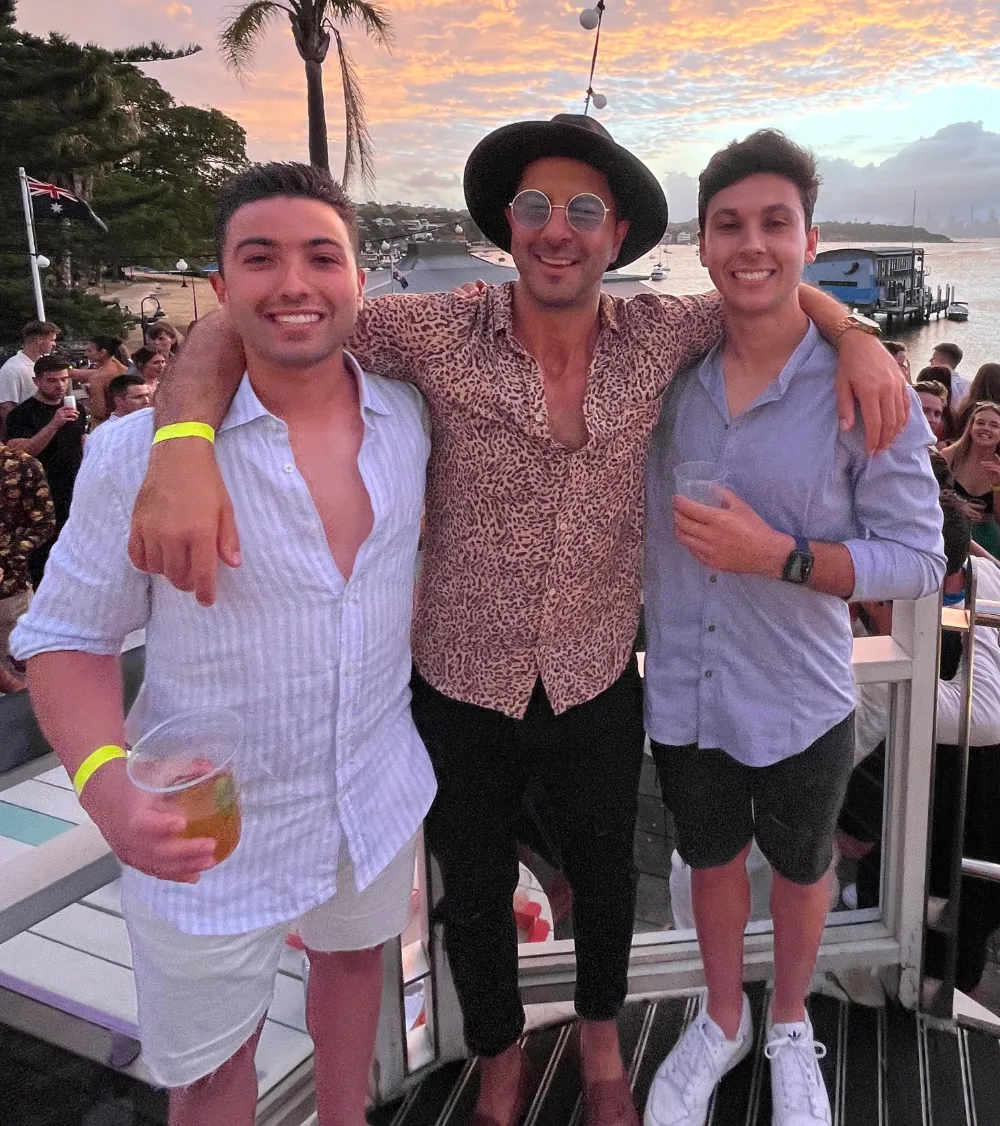 Adam Agresta with his brothers Charles and Paul